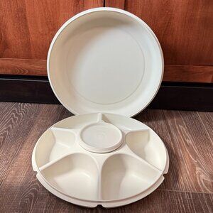 Tupperware Divided Snack and Dip Tray with Bowl